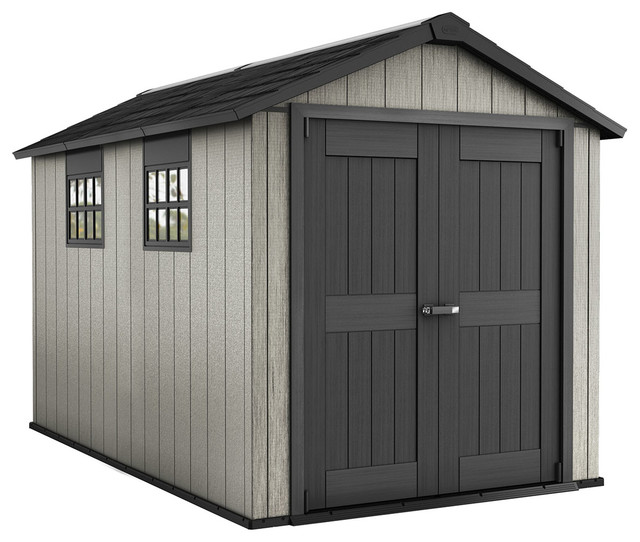 Keter Oakland 7.5 x 11 Outdoor Large Duotech Storage Shed 