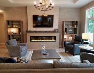 Linear and Modern Fireplace Designs - Modern - Living Room