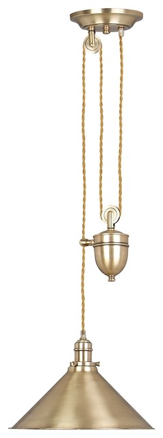 Aged Brass Hung Pendant