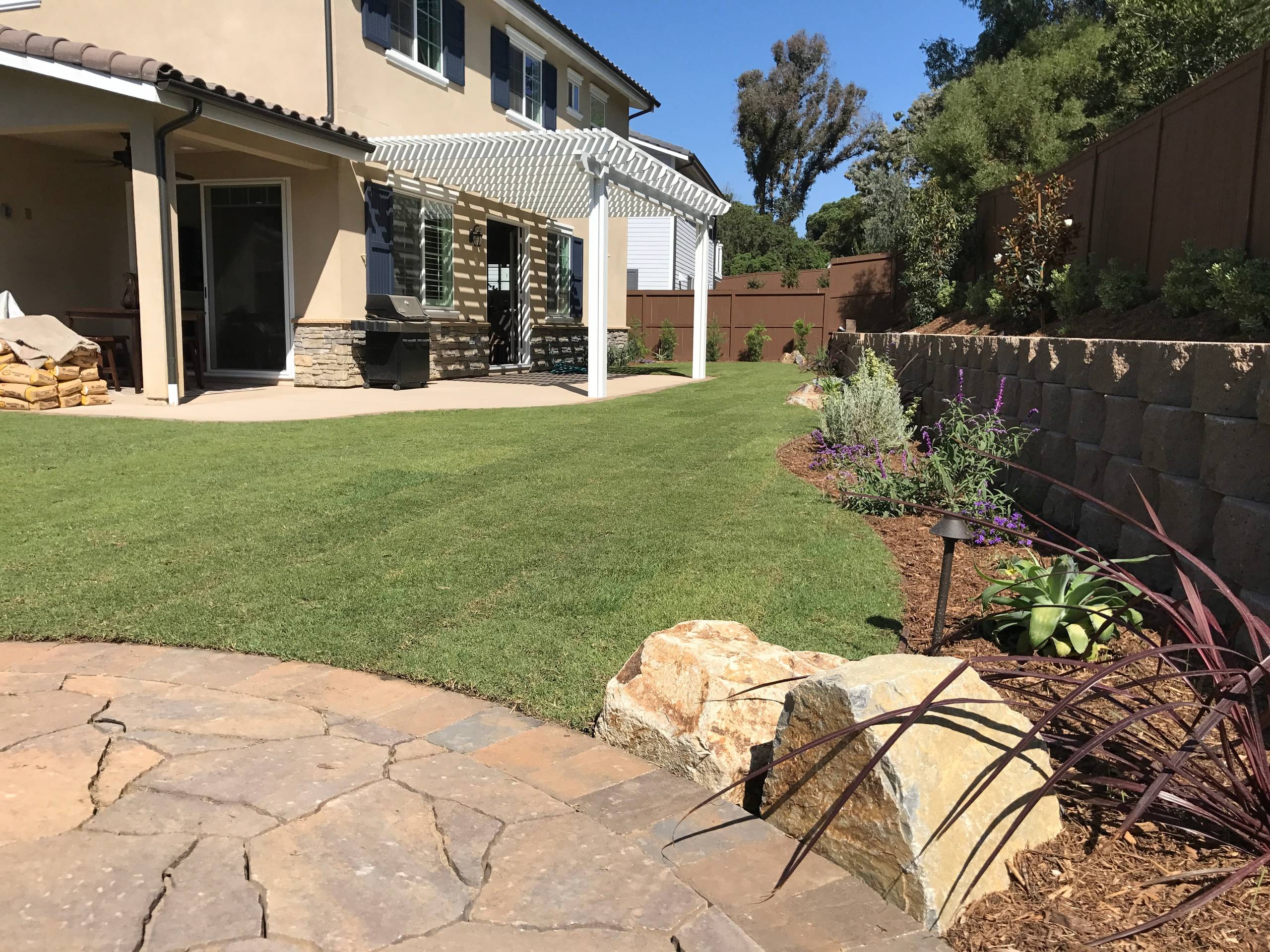 Belgard Paver Patio and Garden Overlooking the Patio