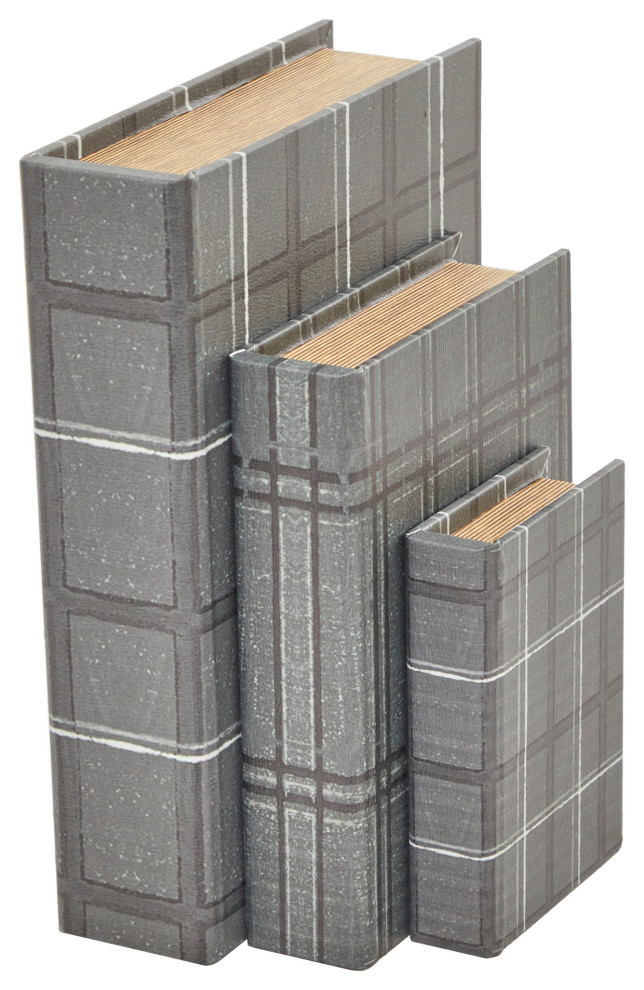 Traditional Gray Faux Leather Box Set 562486