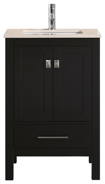 Eviva London 24 X 18 Espresso Transitional Bathroom Vanity Transitional Bathroom Vanities And Sink Consoles By Decors Us