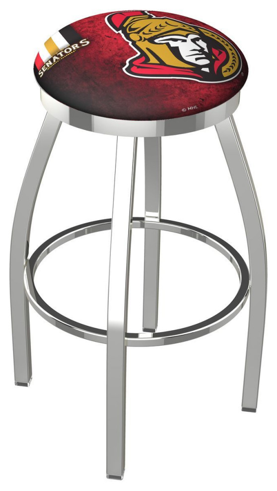 Holland L8C2C 03 Ottawa Senators 36" Swivel Bar Stool Chrome
