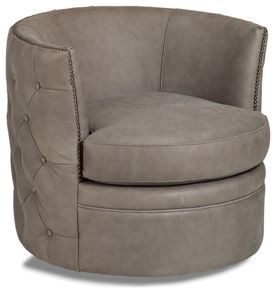 Clarissa Swivel Chair Transitional Armchairs And Accent Chairs by