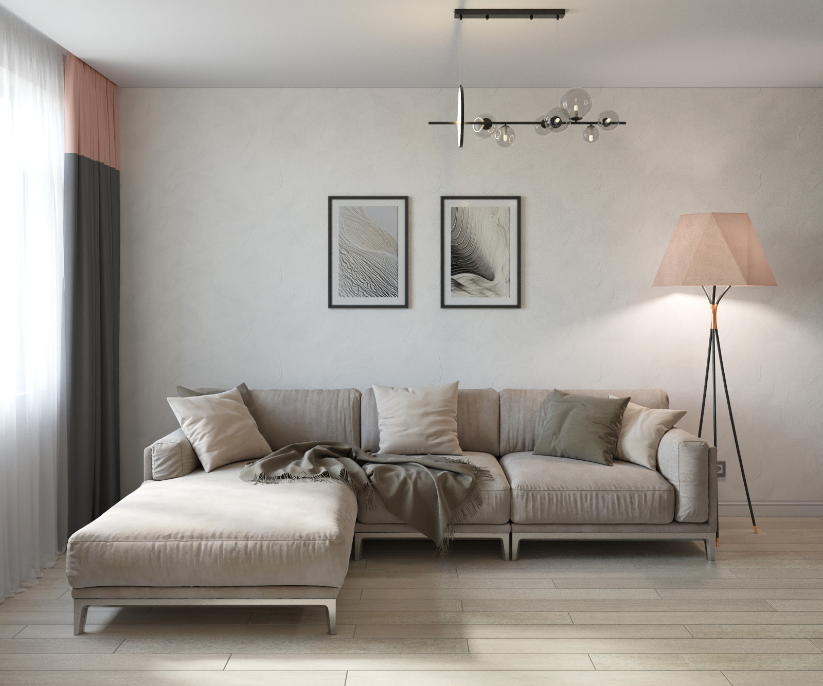 Гостиная в ЖК Гранд комфорт