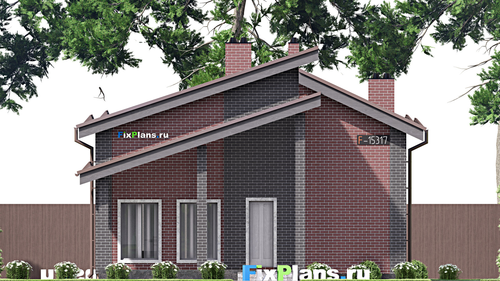 Проект дома с мансардой 9х11 м S107м2 F-15317