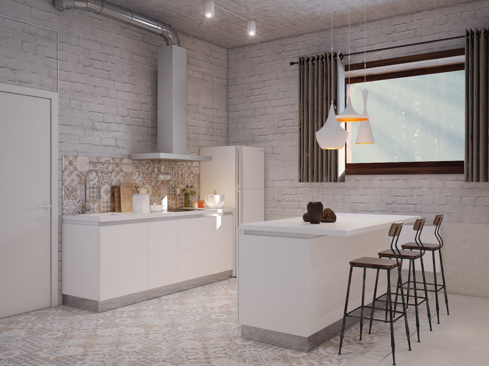 цокольный этаж, кухня-гостиная