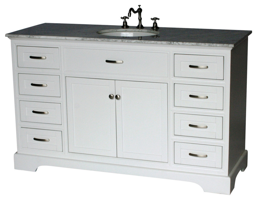 56 Contemporary Style Single Sink Bathroom Vanity Model 2422 56 Wk Transitional Bathroom Vanities And Sink Consoles By Chinese Arts Inc Houzz