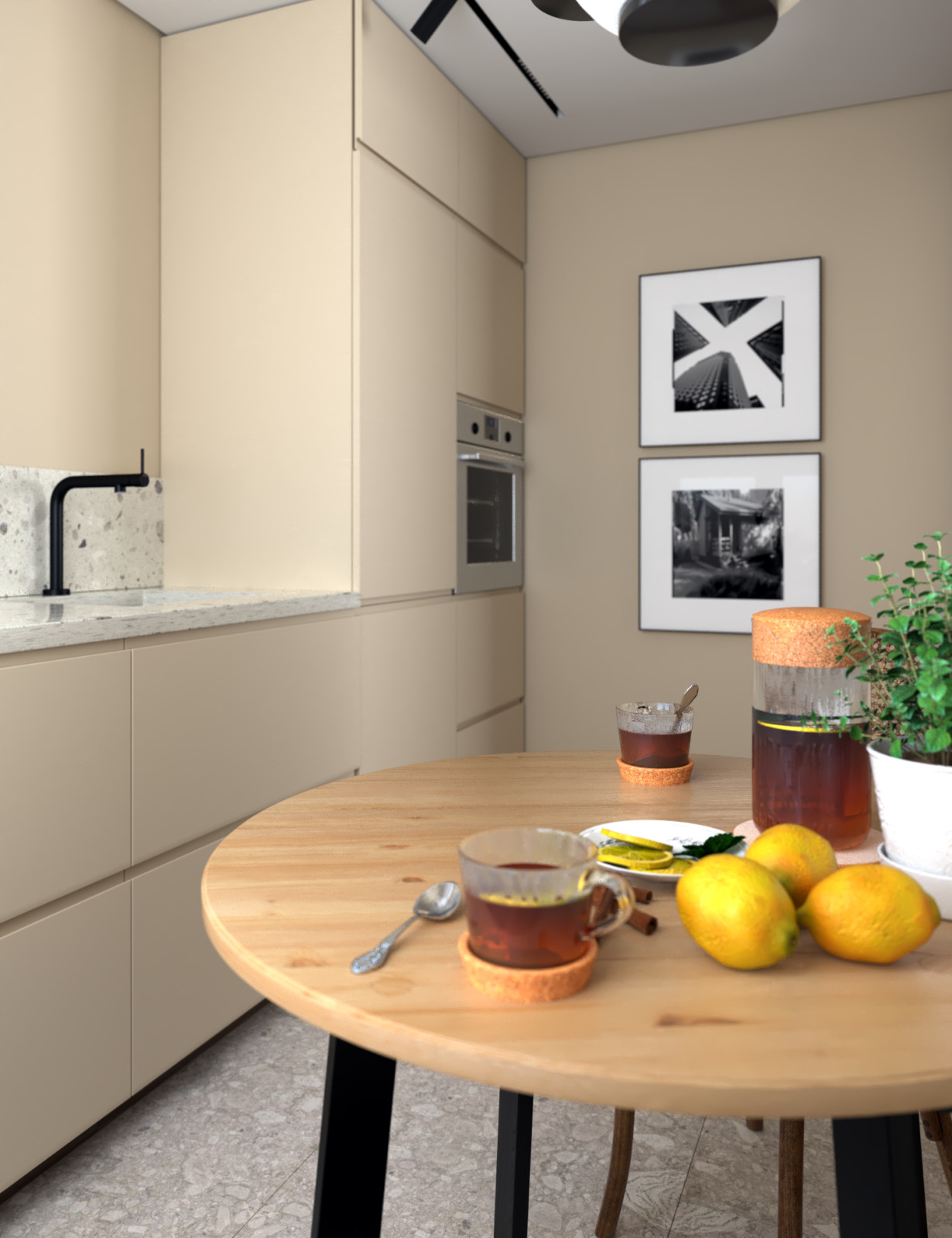 Яркая терракотовая линия