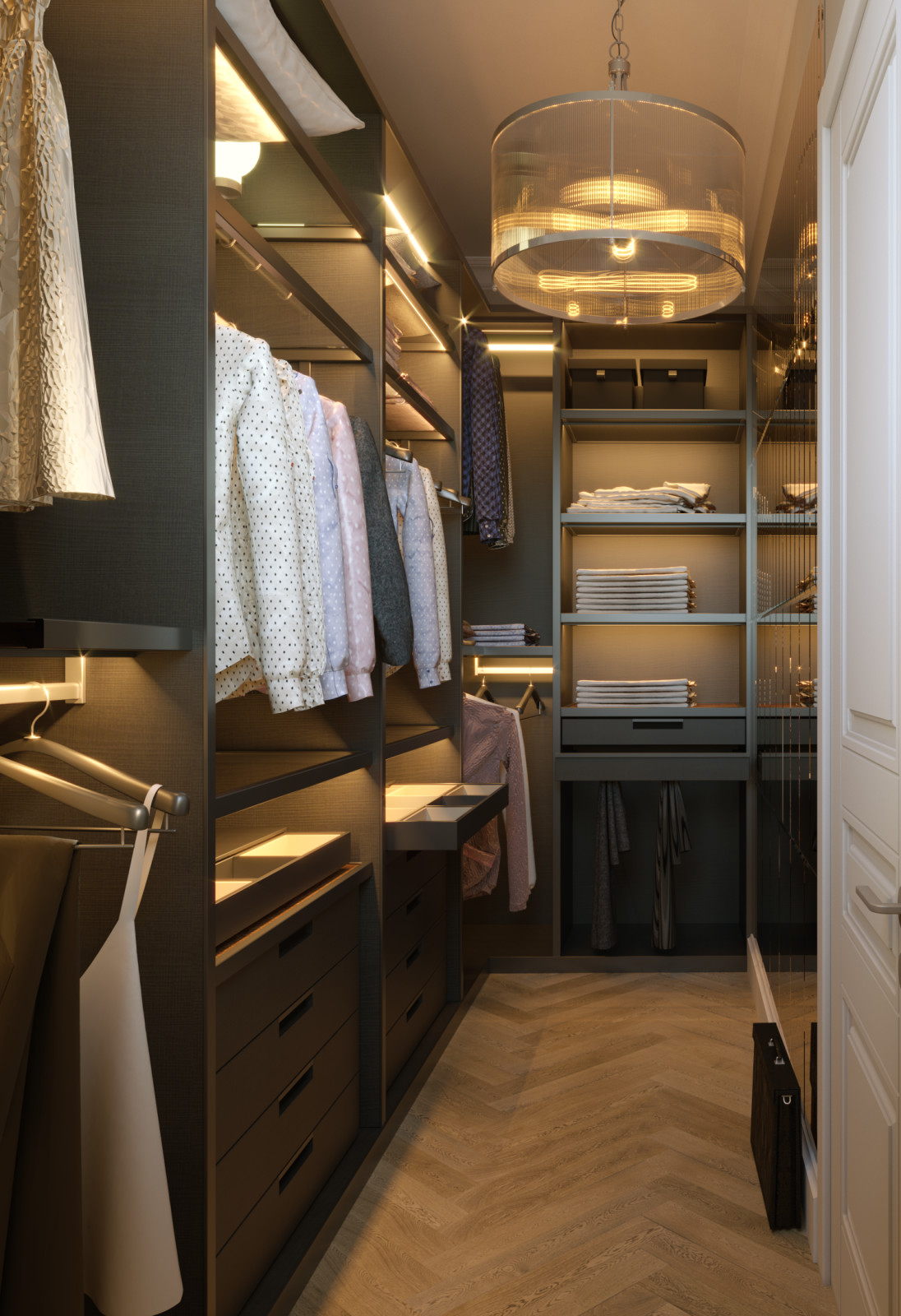 Мягкий эклектичный интерьер квартиры 205 кв.м.