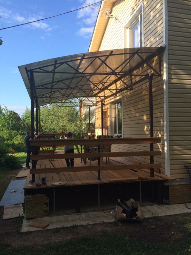 Терраса из поликарбоната