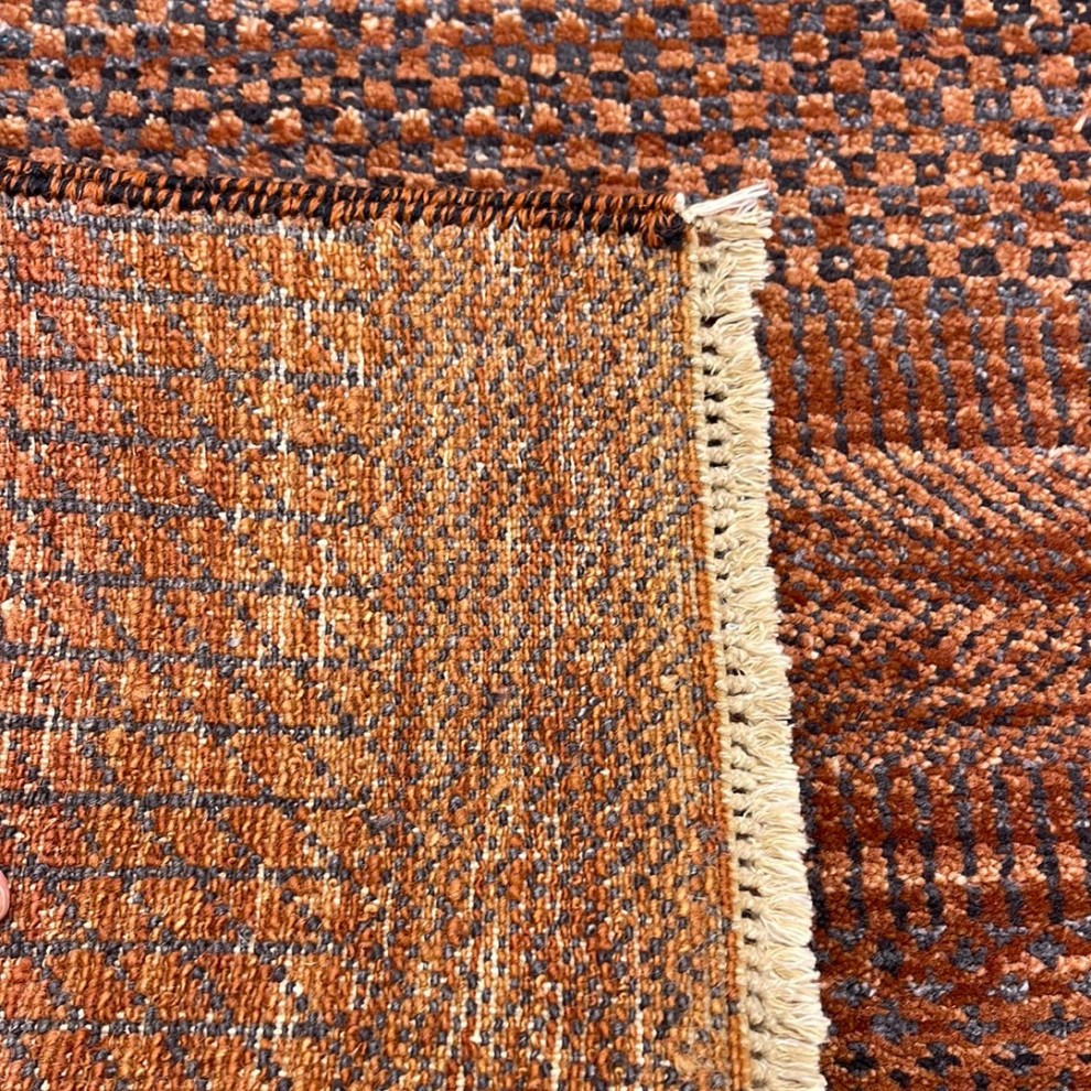 Kaoud Rugs 3X5.3 Rectangle Rust Gabbeh Area Rug Traditional Area Rugs by Kaoud Rugs Houzz