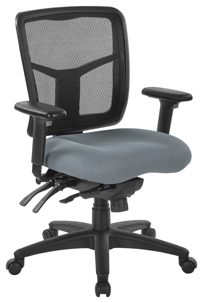 ProGrid Managers Chair, Fun Colors Gray, Mid Back Contemporary
