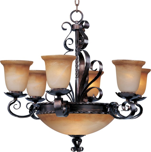 Aspen 9-Light Chandelier, Oil Rubbed Bronze