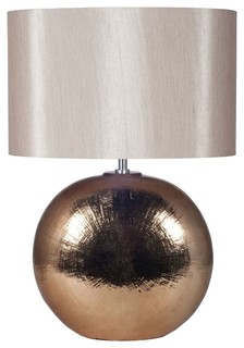 Alpha Oval Table Lamp Bronze, Contemporary Bronze Table Lamps