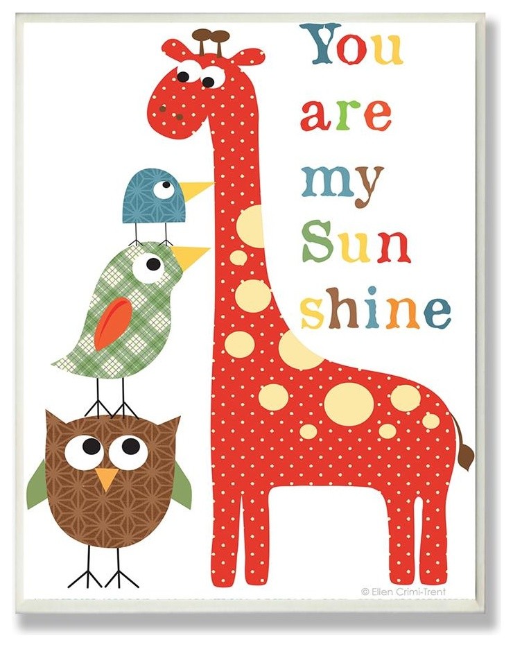 You are my Sunshine Giraffe Birds and Owl