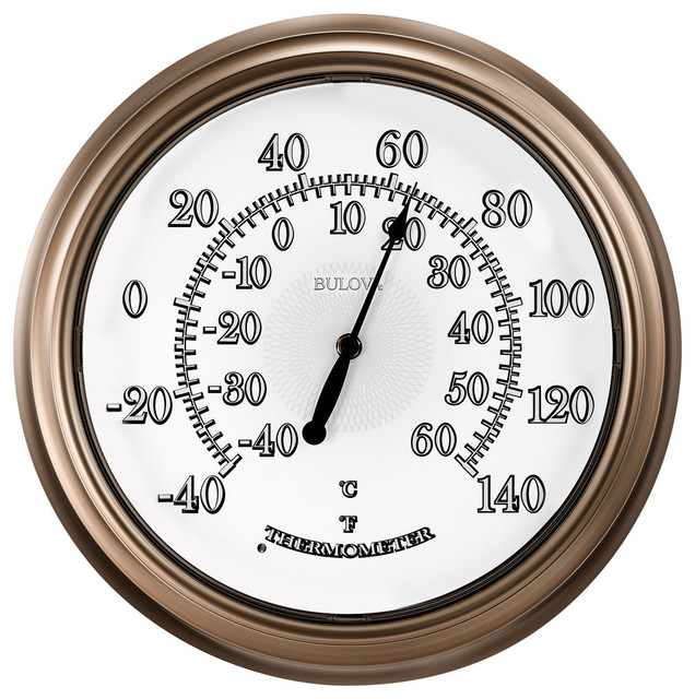 Bulova TempALight Day and Night, Indoor / Outdoor Wall Thermometer