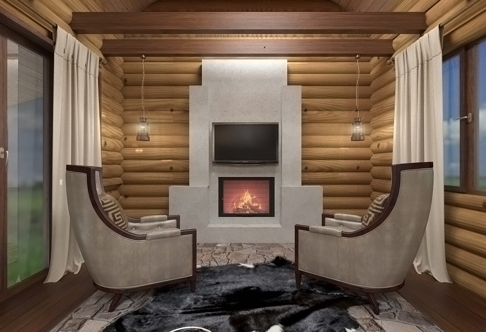 Интерьер деревянного дома