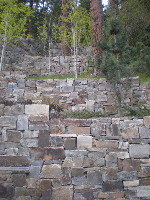 Castle Rock Retaining Wall - Traditional - Landscape - Other - by ...