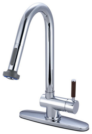 Wilshire Single Handle Pull-Down Spray Kitchen Faucet, Chrome