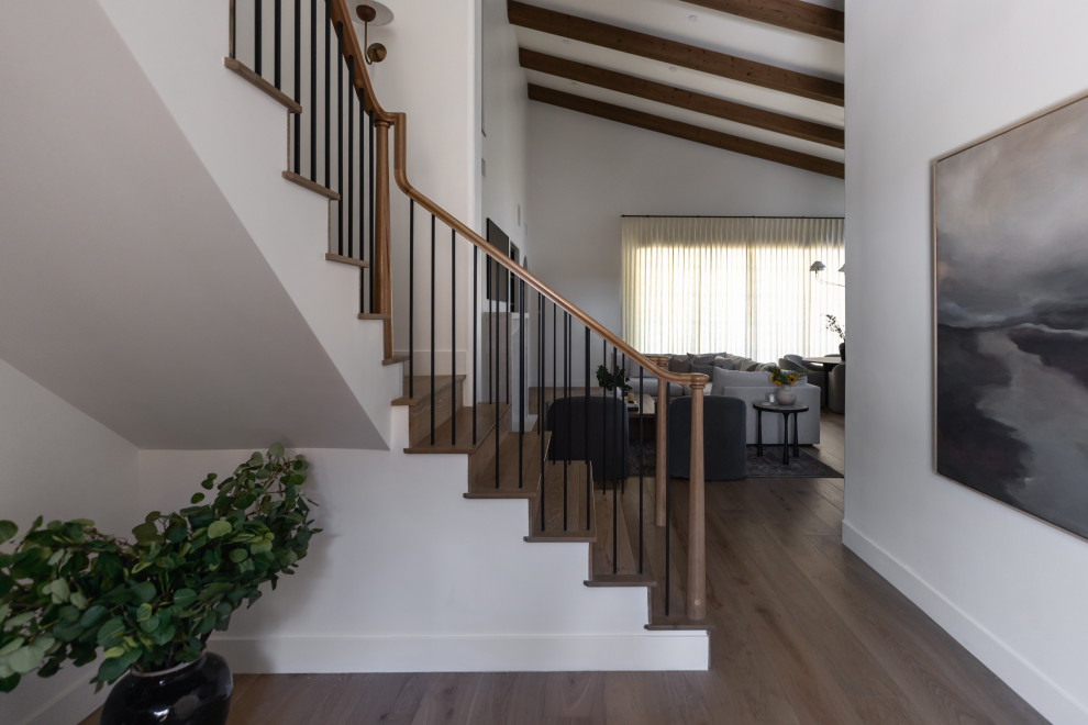 Transitional staircase photo in Phoenix