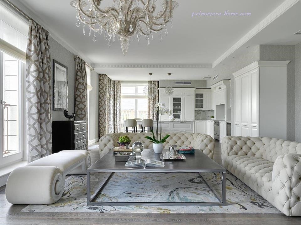 гостиная. белая