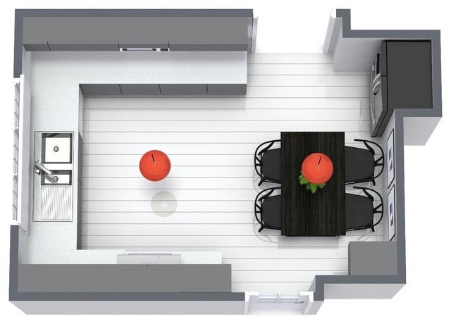 Bricket Wood Kitchen Makeover -The 3D visual plan modern-kitchen