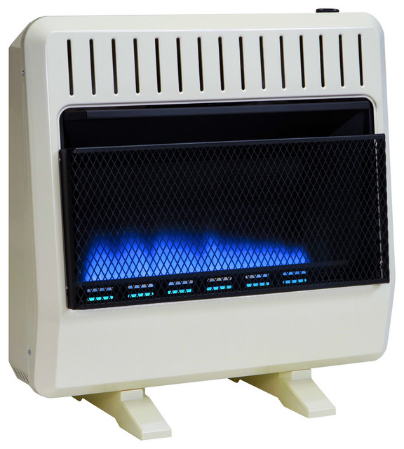 Avenger Dual Fuel Ventless Blue Flame Gas Heater With Blower, 30,000