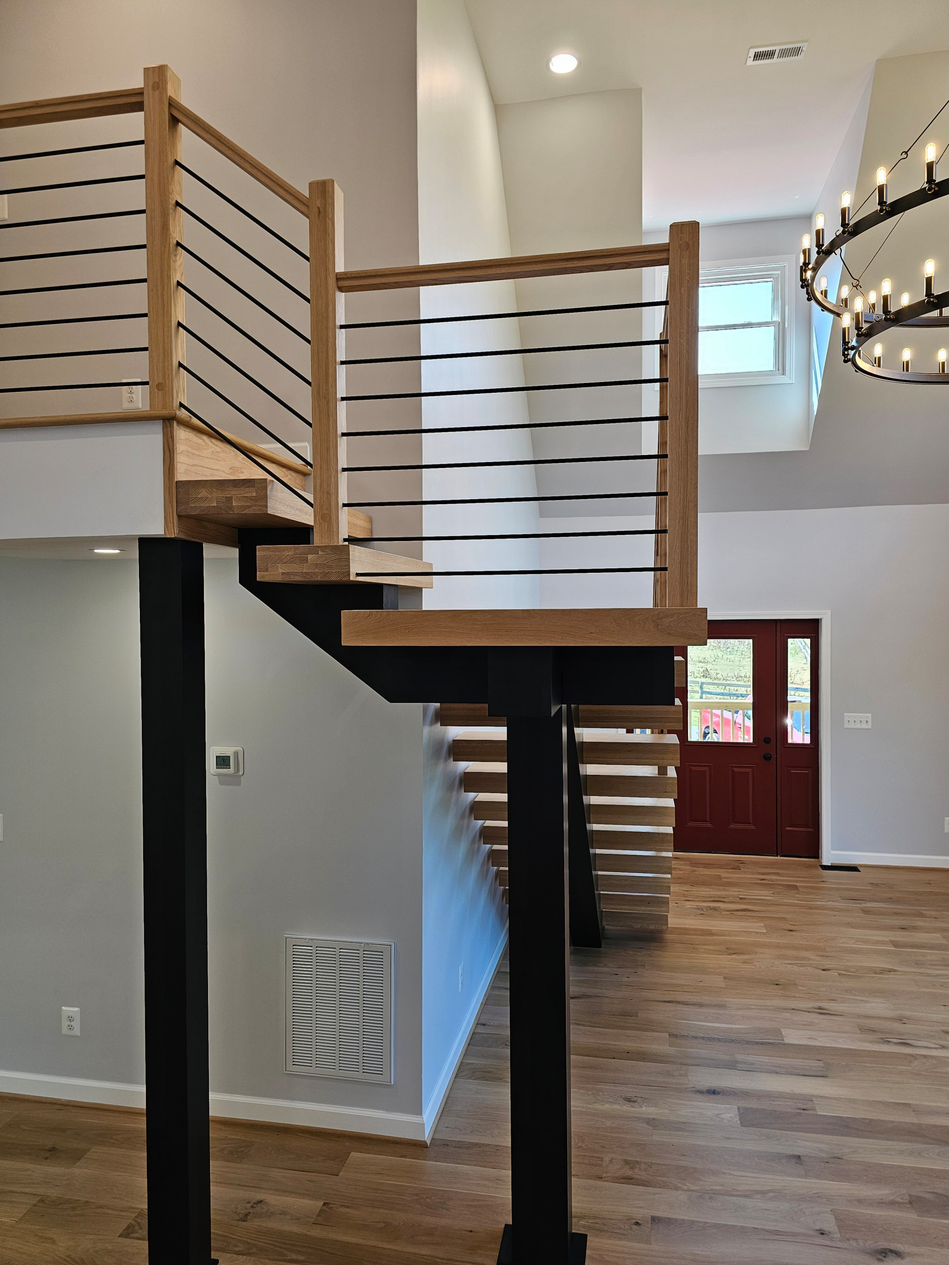 123_Modern Meets Rustic Farmhouse Staircase, Leesburg, VA 20175