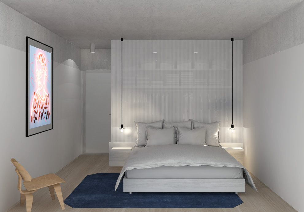 Inspiration for a modern bedroom in Paris.