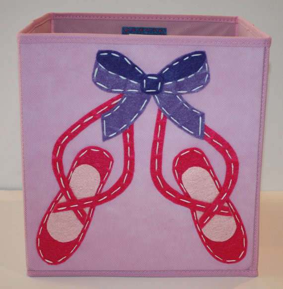 Kids Storage Bin, Ballet Decor, Pink by Kissy Monster