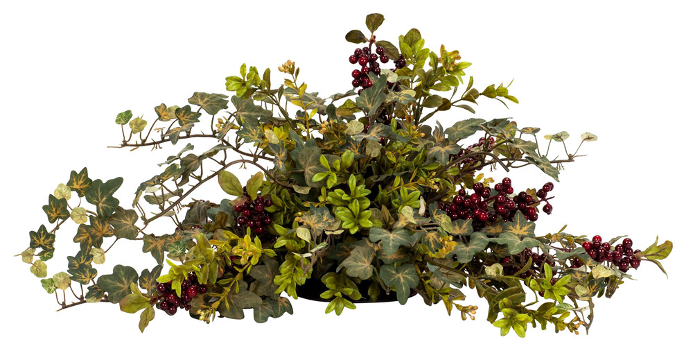 Mini Ivy Silk Flower Arrangement Traditional Artificial Flowers