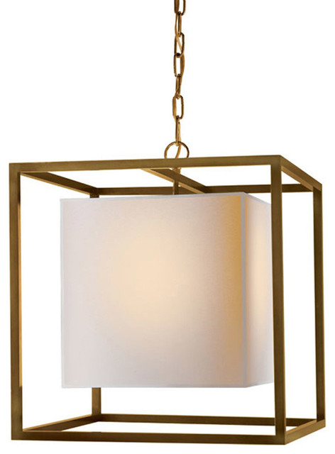 Eric Cohler Caged 2 Light Foyer Pendant In Hand Rubbed Antique Br Eric Cohler Caged 2 Light Foyer Pendant In Hand Rubbed Antique Br