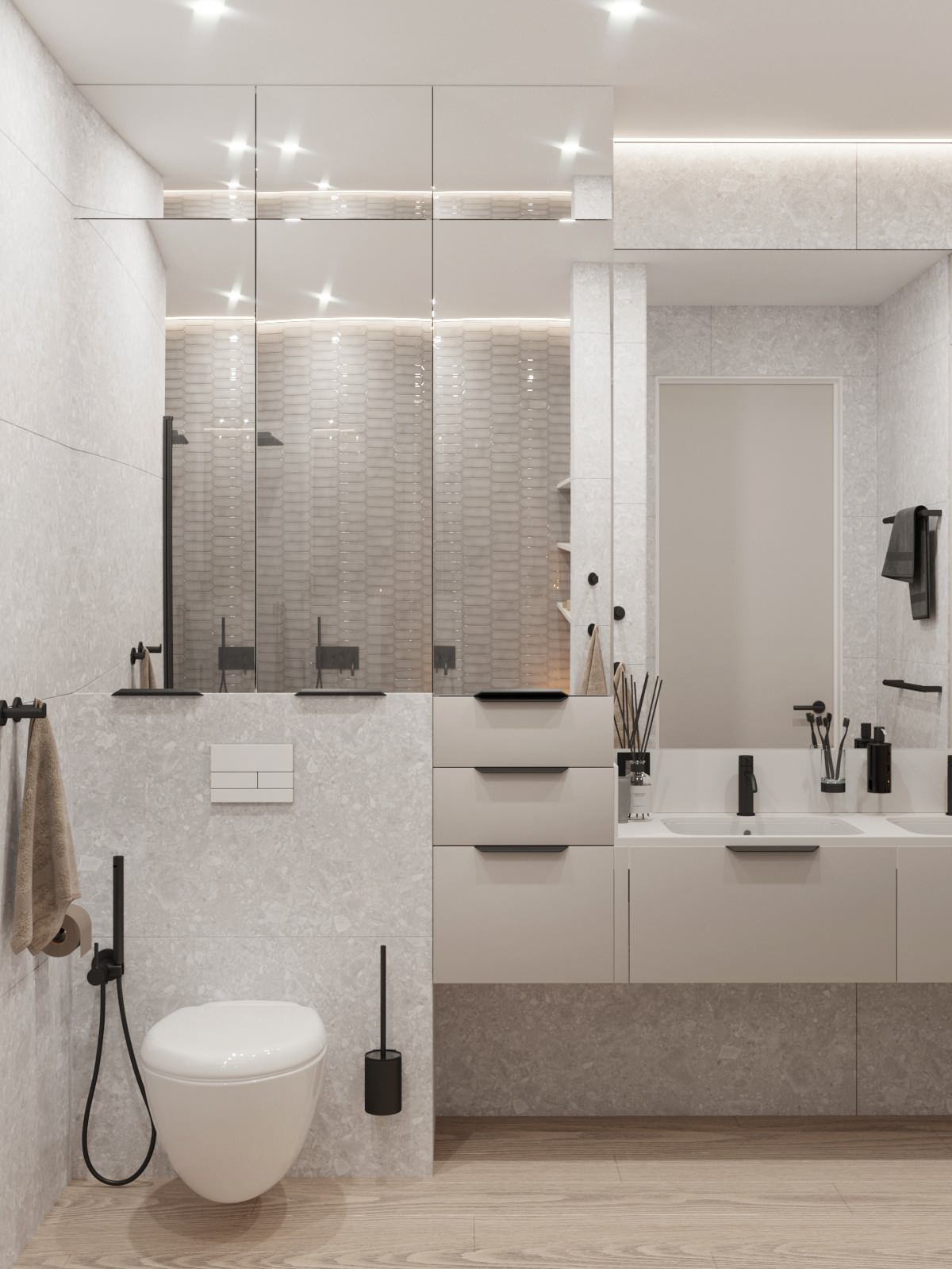 Минималистичная квартира в светлых тонах в ЖК Кристалл