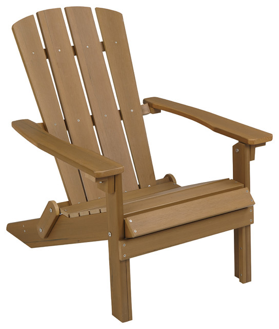 Designs Composite Foldable Adirondack Chair Brown