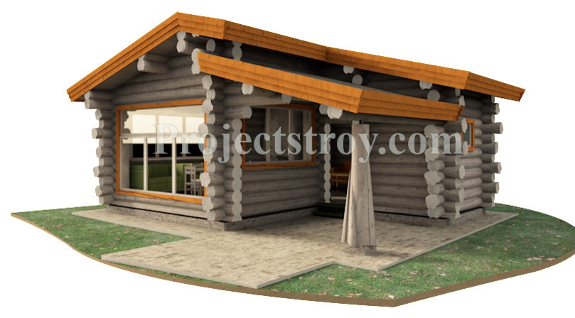 Беседка из рубленого бревна 7 на 8 м