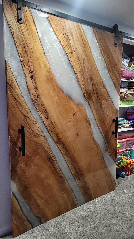 Maple and Epoxy Sliding Closet Door