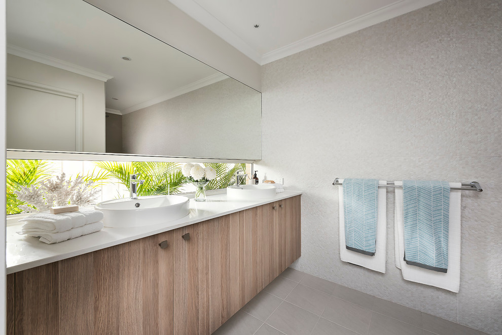 Design ideas for a beach style bathroom in Perth.