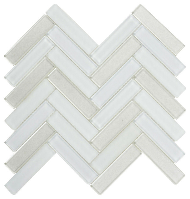 crystal white glass backsplash
