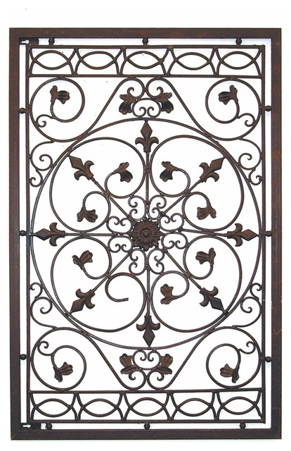 Dante Tuscan Iron Wall Grille With Fleur De Lis Accents Dante Tuscan Iron Wall Grille With Fleur De Lis Accents