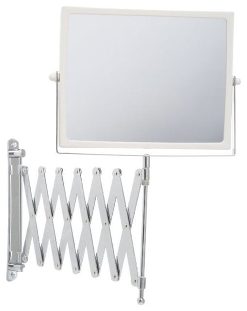 Jerdon J2020C 8.3-Inch Two-Sided Swivel Wall Mount Mirror with 5x Magnification