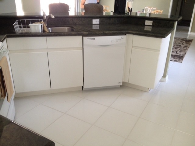Paula and Frank's Kitchen Reface White Thermofoil with Wood Grain