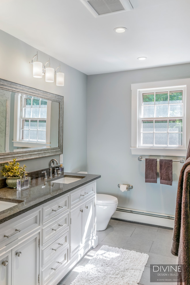 Transitional home design photo in Boston