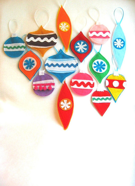 retro style christmas tree ornaments eco friendly felt by retro style christmas tree ornaments eco friendly felt by