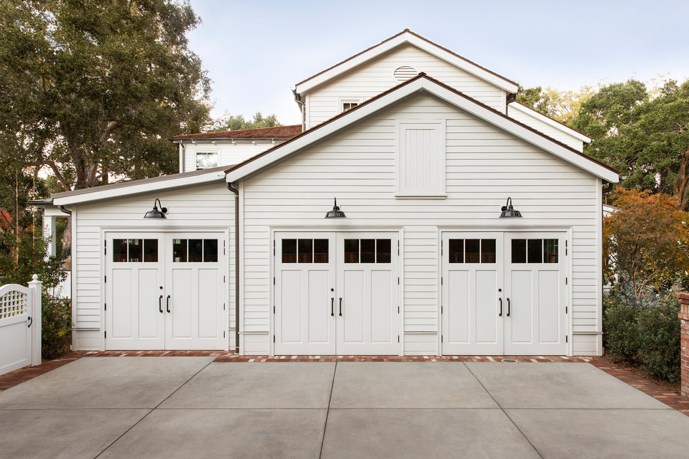 Photo of a large traditional attached double garage in San Francisco.