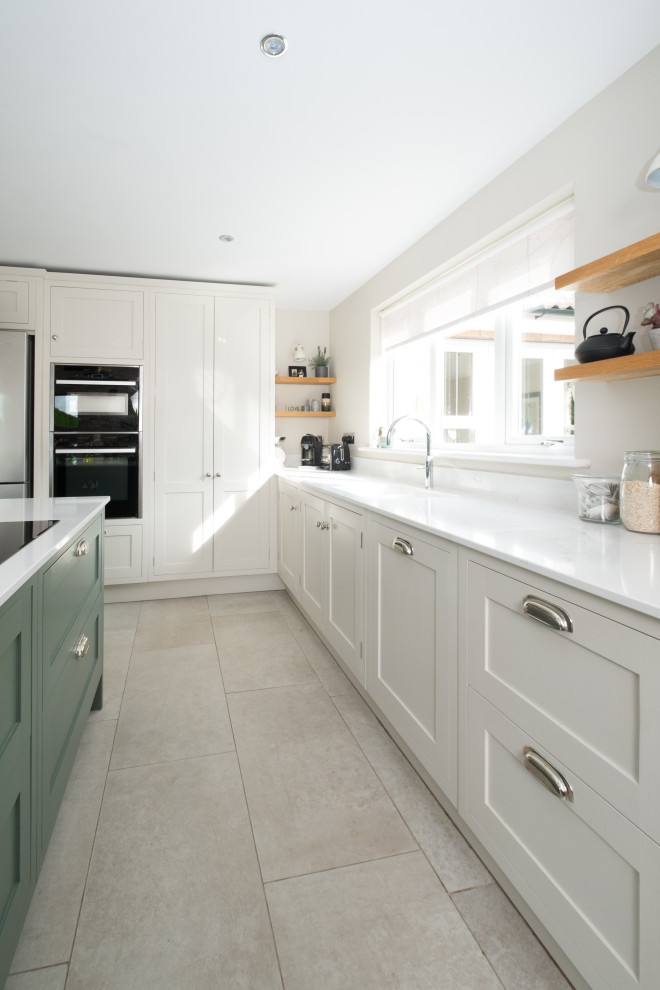 Design ideas for a medium sized traditional kitchen in Cardiff.