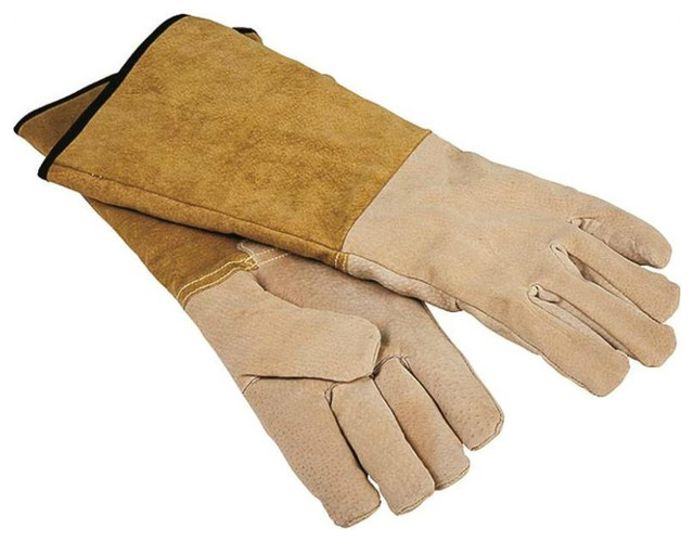Simple Spaces CPA03110MM3L Pigskin Fireplace Gloves, 16"
