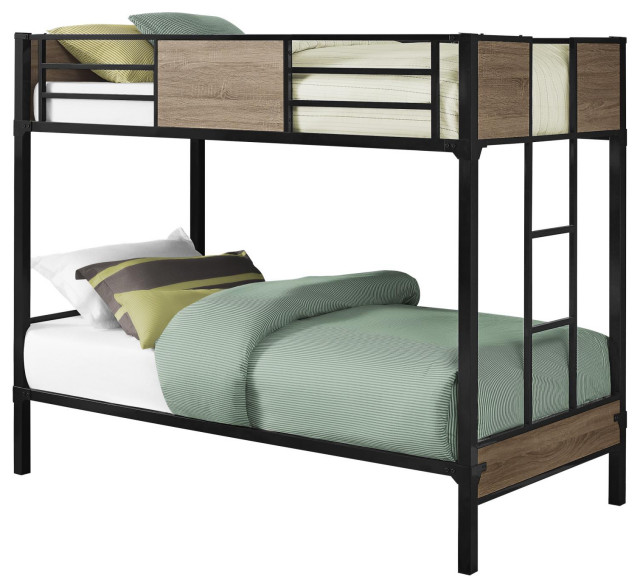 Monarch Contemporary Kids Furniture With Black And Dark Taupe Finish I 2237B