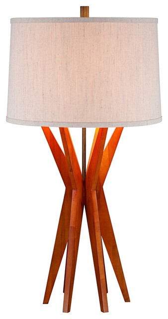 Contemporary Conrad Modern Wood Table Lamp