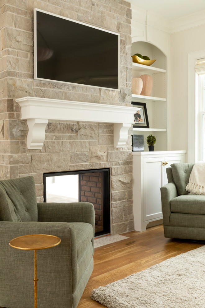 Grand Haven Custom Home - Living room - traditional living room idea in Minneapolis